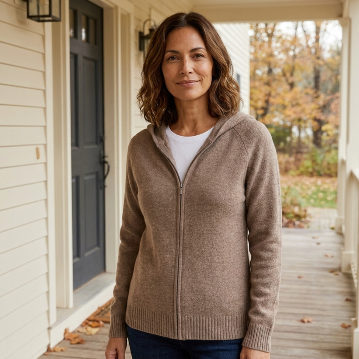 Emily | Hooded Zip-Up Cardigan
