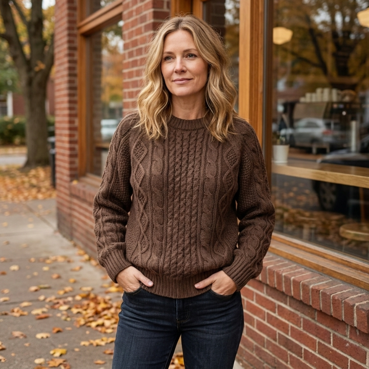 Madison | Cable Detail Crewneck Sweater