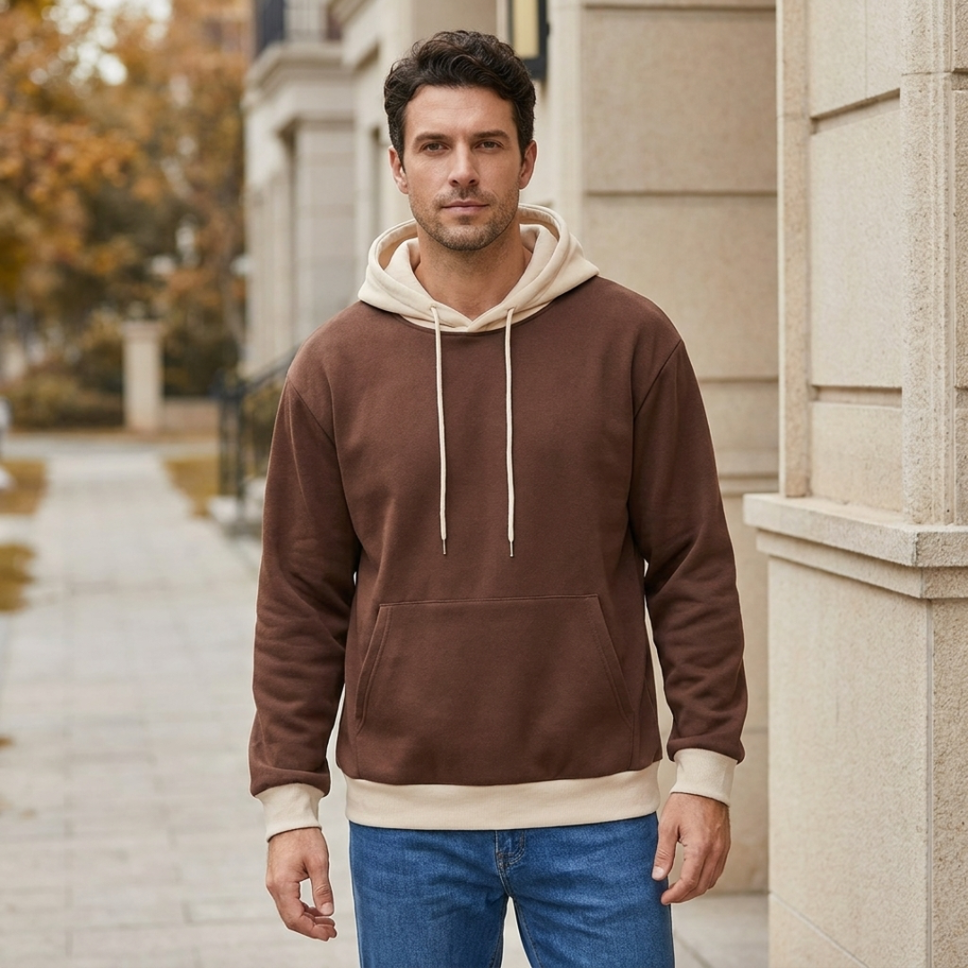 Cameron | Contrast Trim Pullover Hoodie
