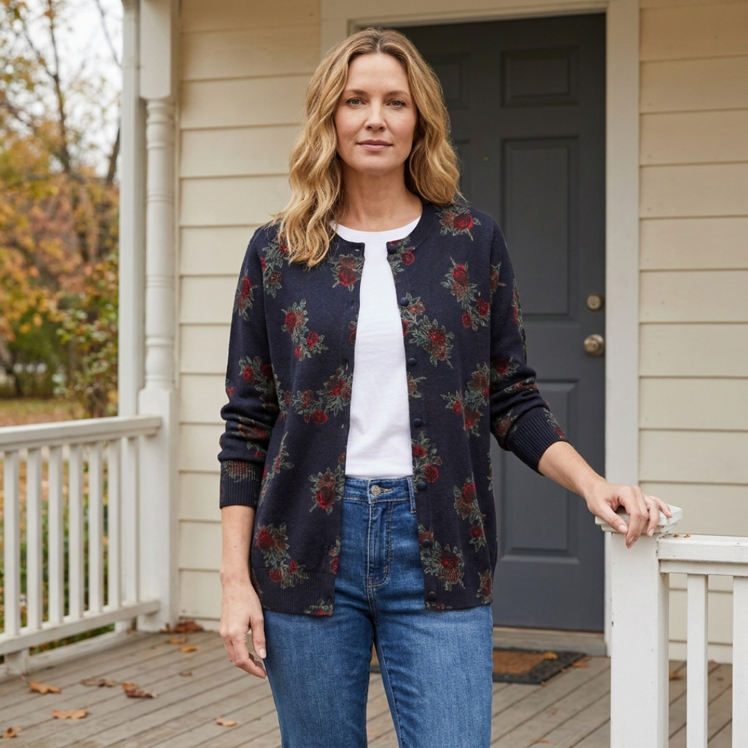 Julia | Floral Button-Up Cardigan