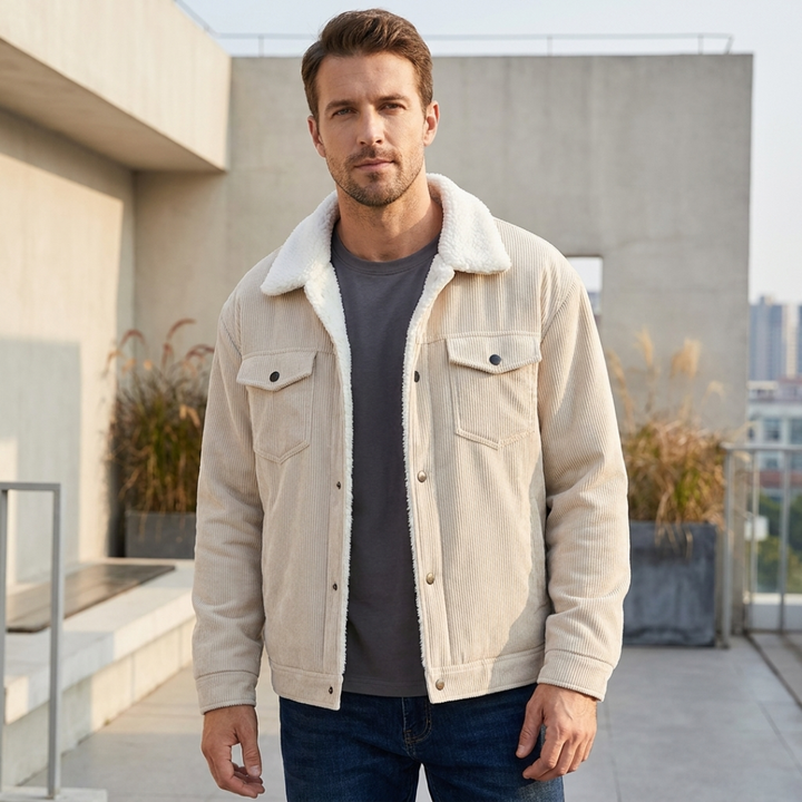 Ryan | Contrast Collar Trucker Jacket