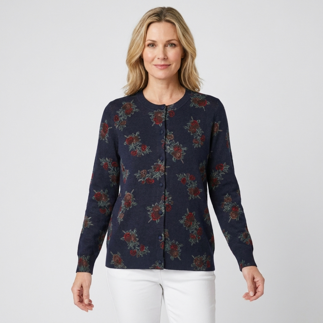 Julia | Floral Button-Up Cardigan