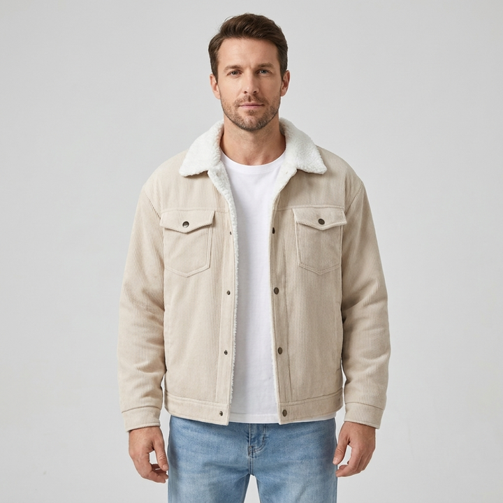 Ryan | Contrast Collar Trucker Jacket