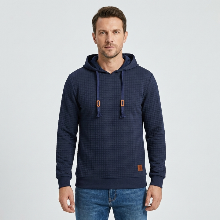 Austin | Grid Detail Pullover Hoodie