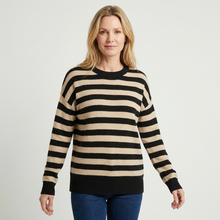 Ashley | Striped Crewneck Sweater