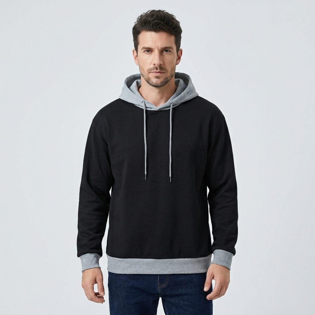 Cameron | Contrast Trim Pullover Hoodie