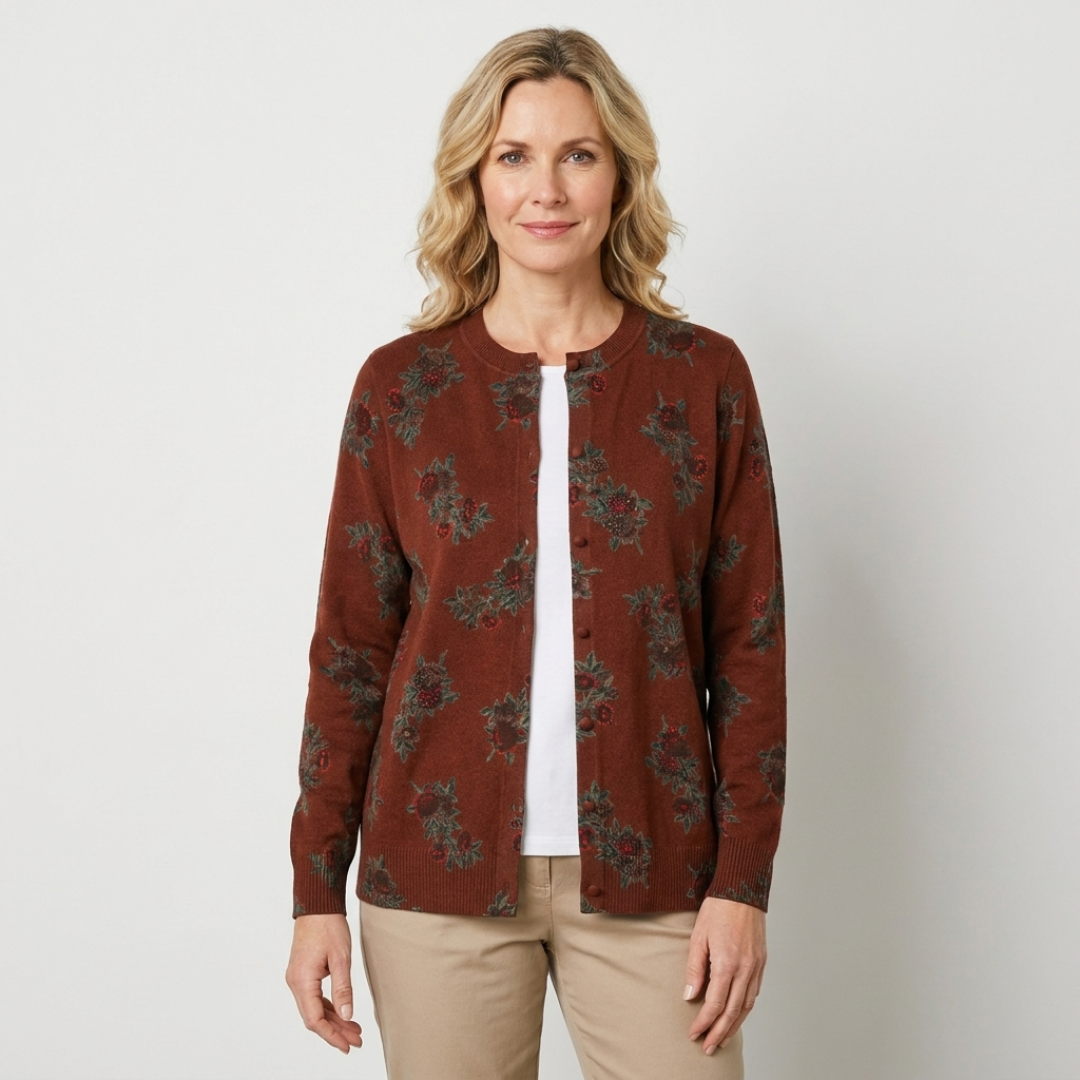 Julia | Floral Button-Up Cardigan