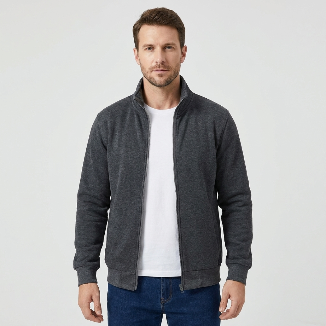 Nathan | Stand Collar Zip-Up Jacket