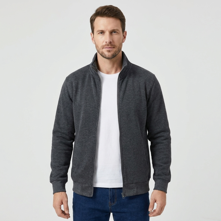 Nathan | Stand Collar Zip-Up Jacket