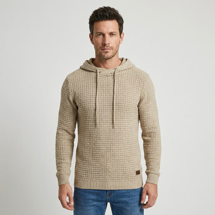 Austin | Grid Detail Pullover Hoodie