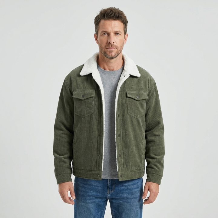 Ryan | Contrast Collar Trucker Jacket