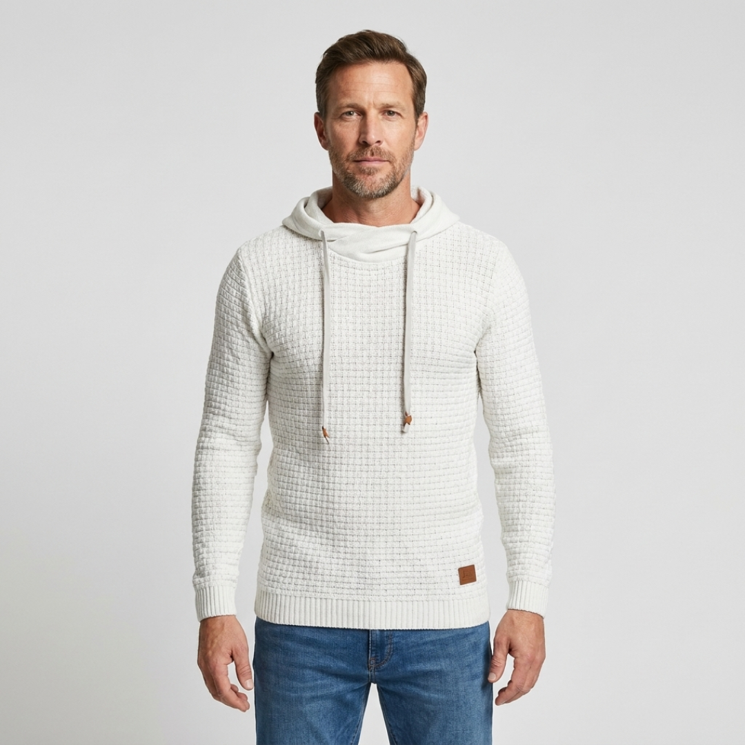 Austin | Grid Detail Pullover Hoodie