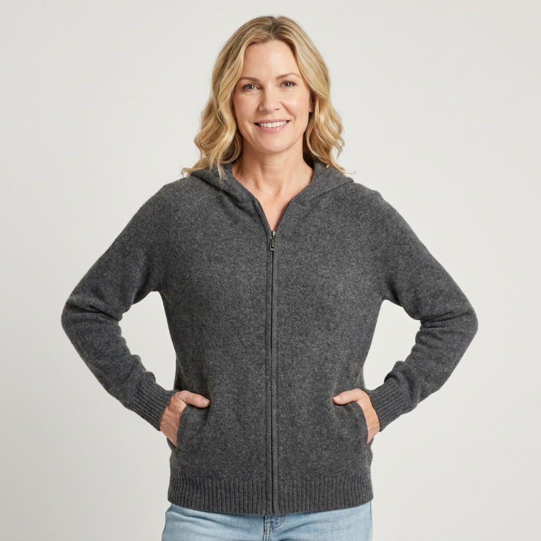 Emily | Hooded Zip-Up Cardigan