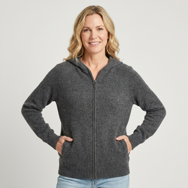 Emily | Hooded Zip-Up Cardigan