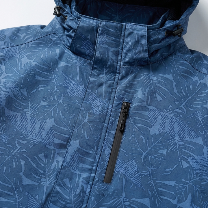 Tyler | Leaf Print Hooded Jacket
