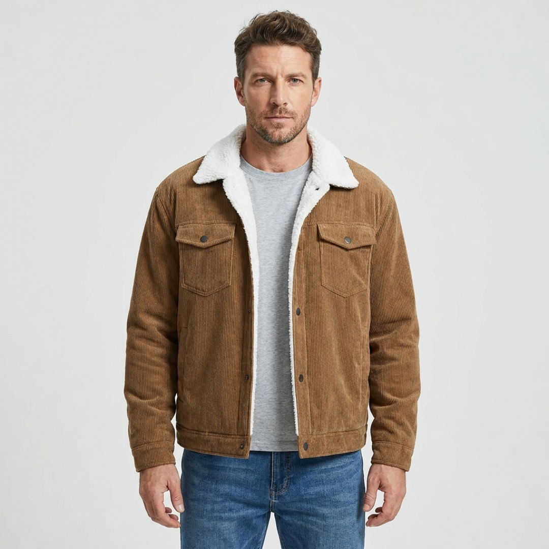 Ryan | Contrast Collar Trucker Jacket