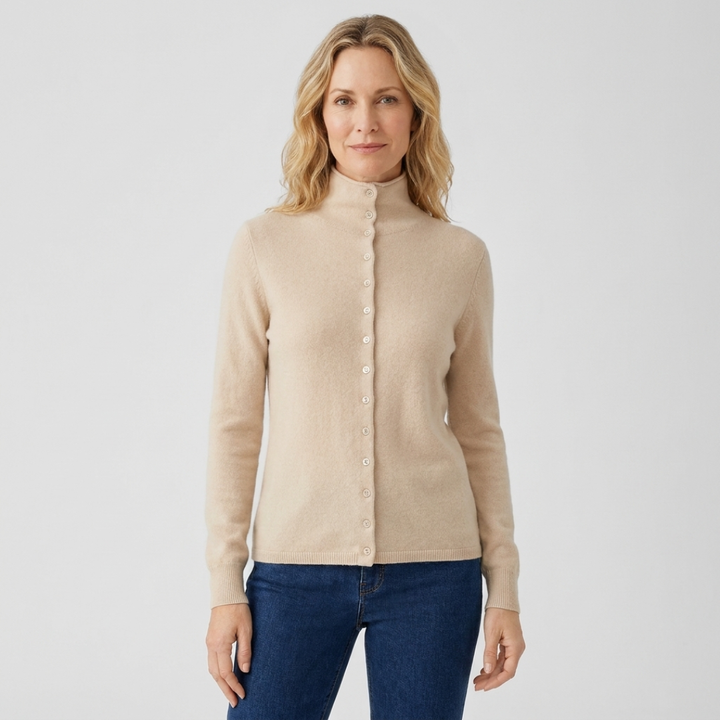 Natalie | High-Neck Button-Up Cardigan