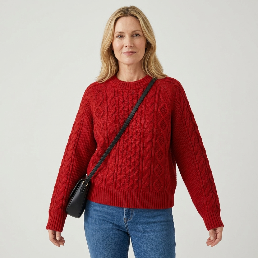 Madison | Cable Detail Crewneck Sweater