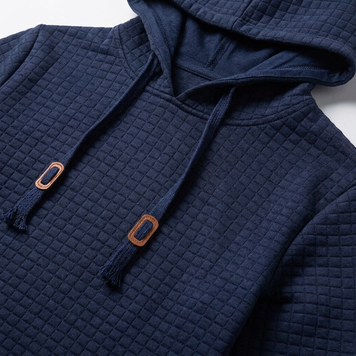 Austin | Grid Detail Pullover Hoodie